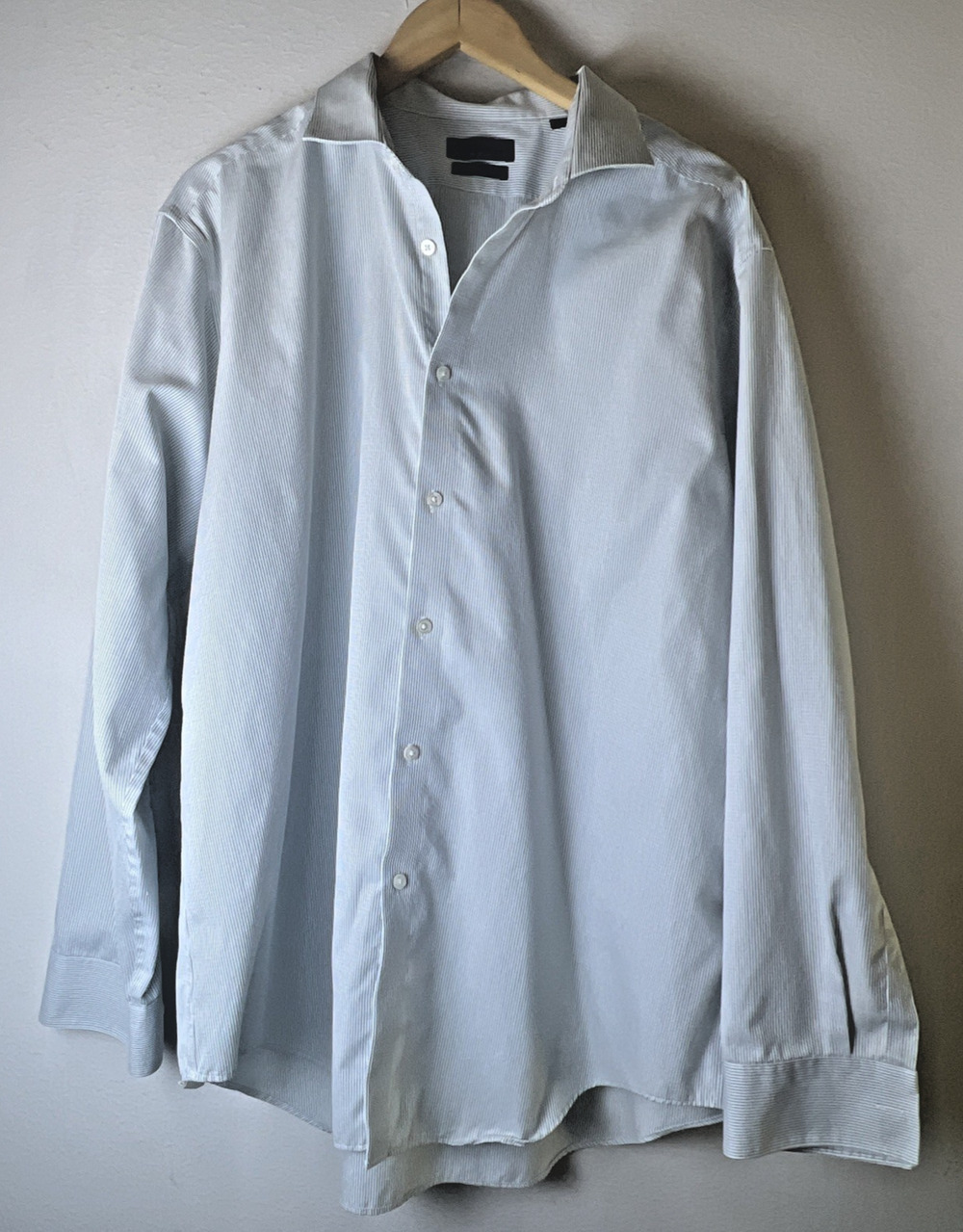 Calvin Klein Shirt Men's Size 18 1/2 34 35 Button Up Long Sleeve Casual slim Fit